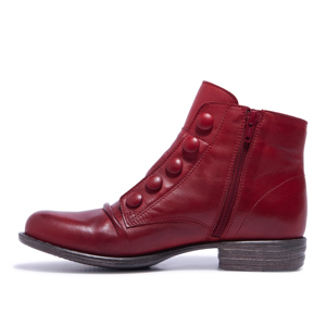 Carl Scarpa Ester Red Leather Ankle Boots